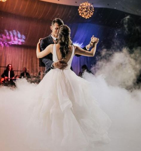 Ante Budimir with his wife on their wedding day